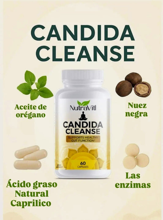 Candida Cleanse capsulas para la desintoxicación de Cándida,